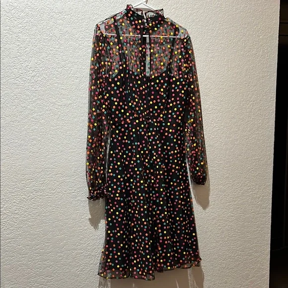 Unique Vintage Polka Dot Party Dress Size Large - Picture 5 of 7